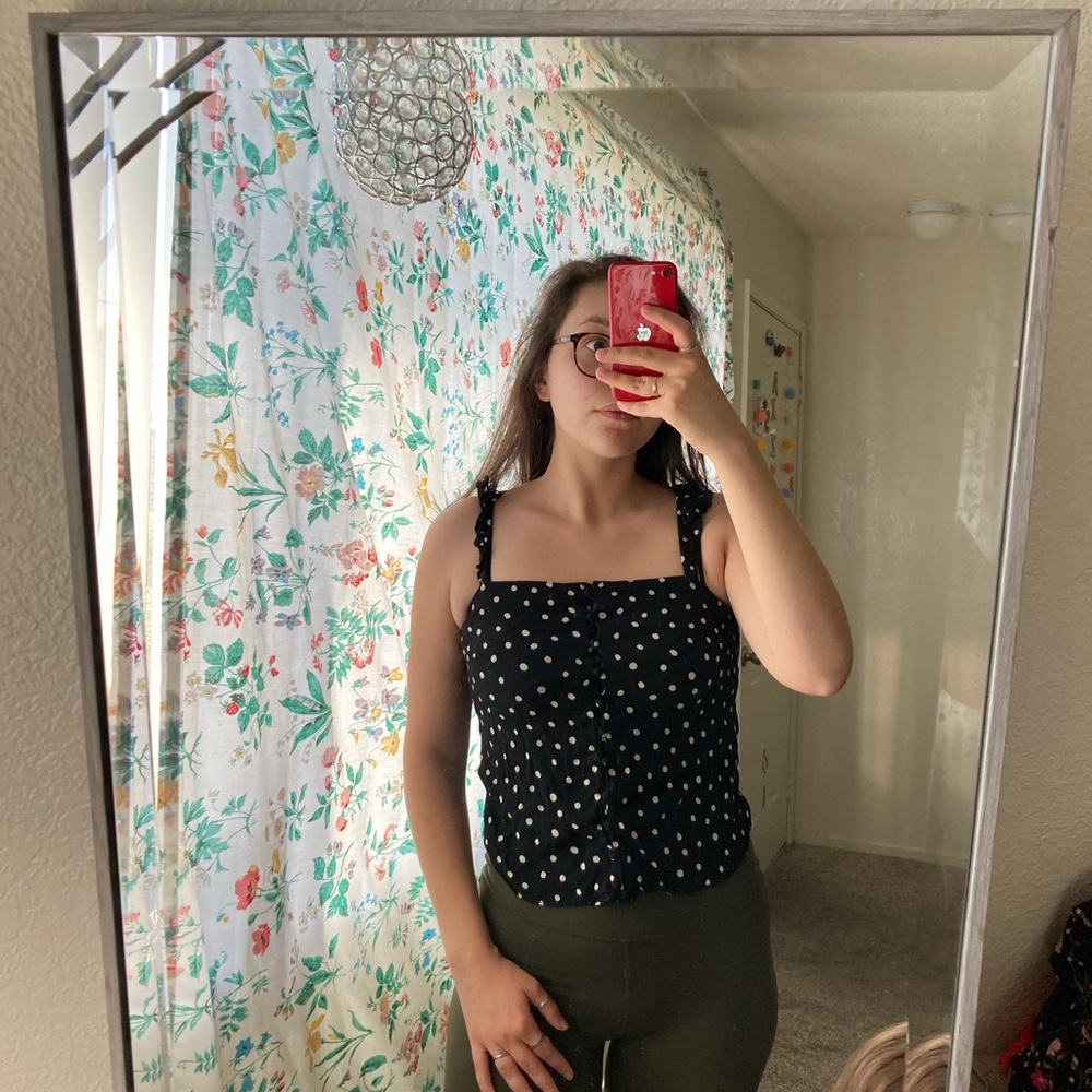 Madewell Polka Dot tank top crop - Picture 5 of 8